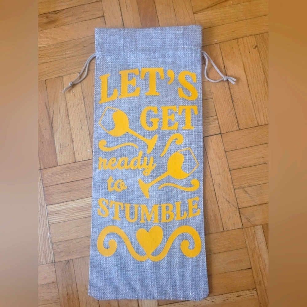 Burlap Jute Custom Wine Bag